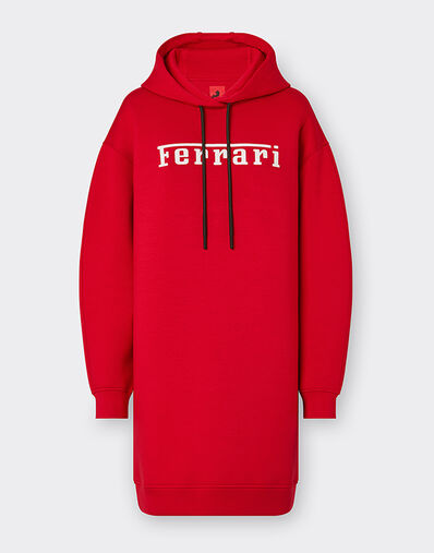 Ferrari Cotton sweatshirt dress with Ferrari logo Racing red 48734f