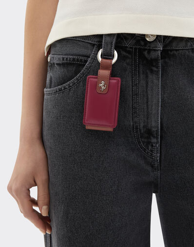 Ferrari Leather keyring for Amuleto key Maison Red 50409f