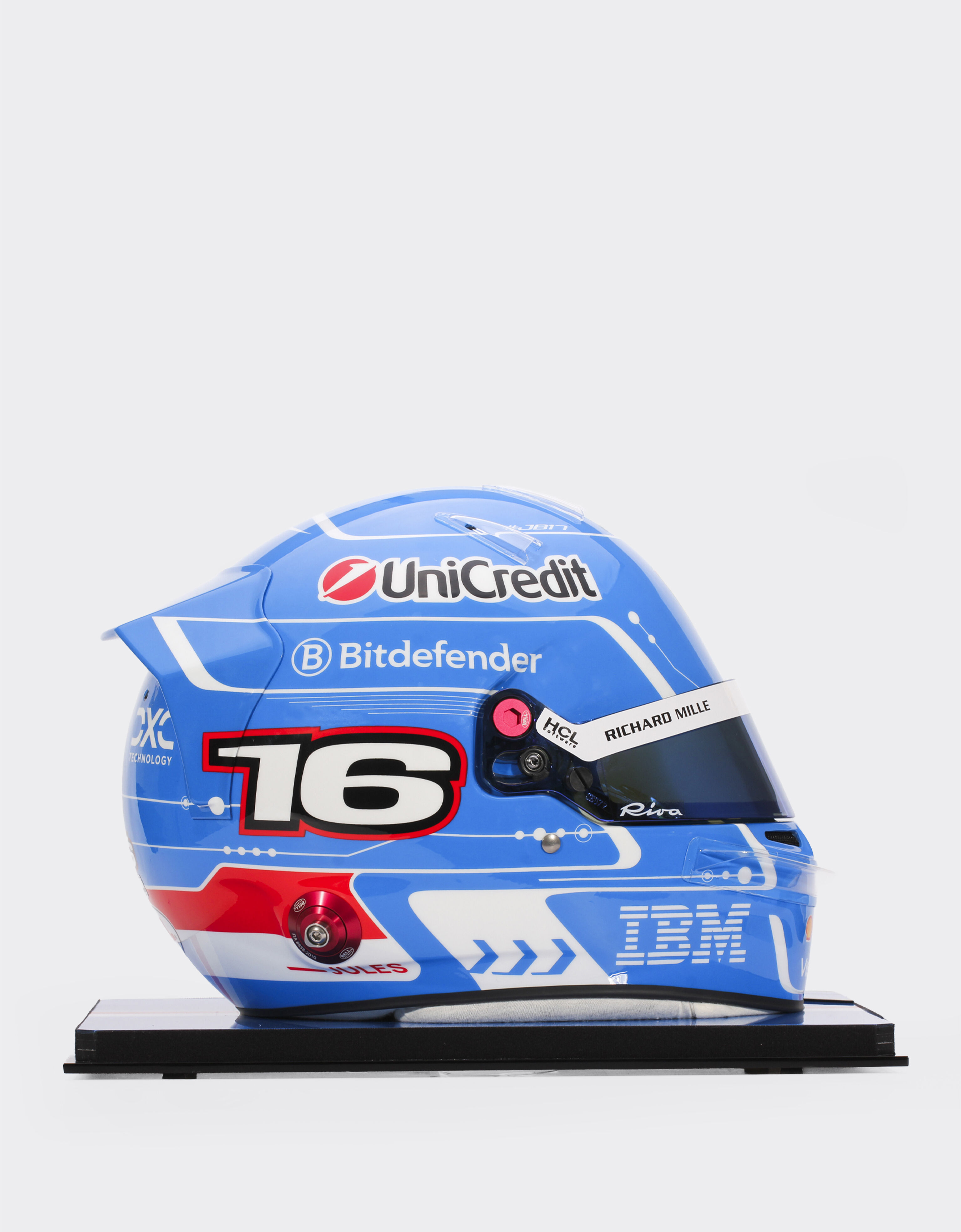 Ferrari 1:1比例Charles Leclerc迈阿密2025特别版头盔 多色 LA076f