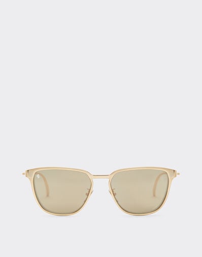 Ferrari Ferrari sunglasses in gold-colored metal with gold mirrored lenses Oro LA0LCf