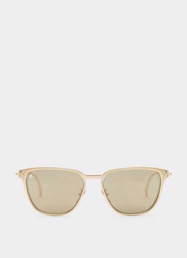 Ferrari Ferrari sunglasses in gold-colored metal with gold mirrored lenses Oro LA0LCf