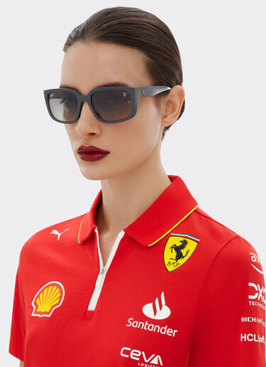 Ferrari 雷朋与法拉利车队合作款 RB4443M 灰色渐变镜片灰色 PEEK 太阳镜 Ingrid F1518f