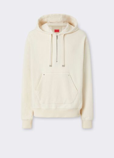 Sweat à capuche en molleton bouclé Ferrari Sweat à capuche en molleton bouclé Avorio CJMSW0037JCO0054f