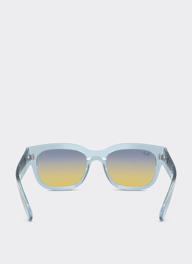 Ferrari Ray-Ban for Scuderia Ferrari RB2228M 透明蓝色醋酸纤维镜框，搭配黄/浅蓝色渐变镜片 Azzurro LA0JHf