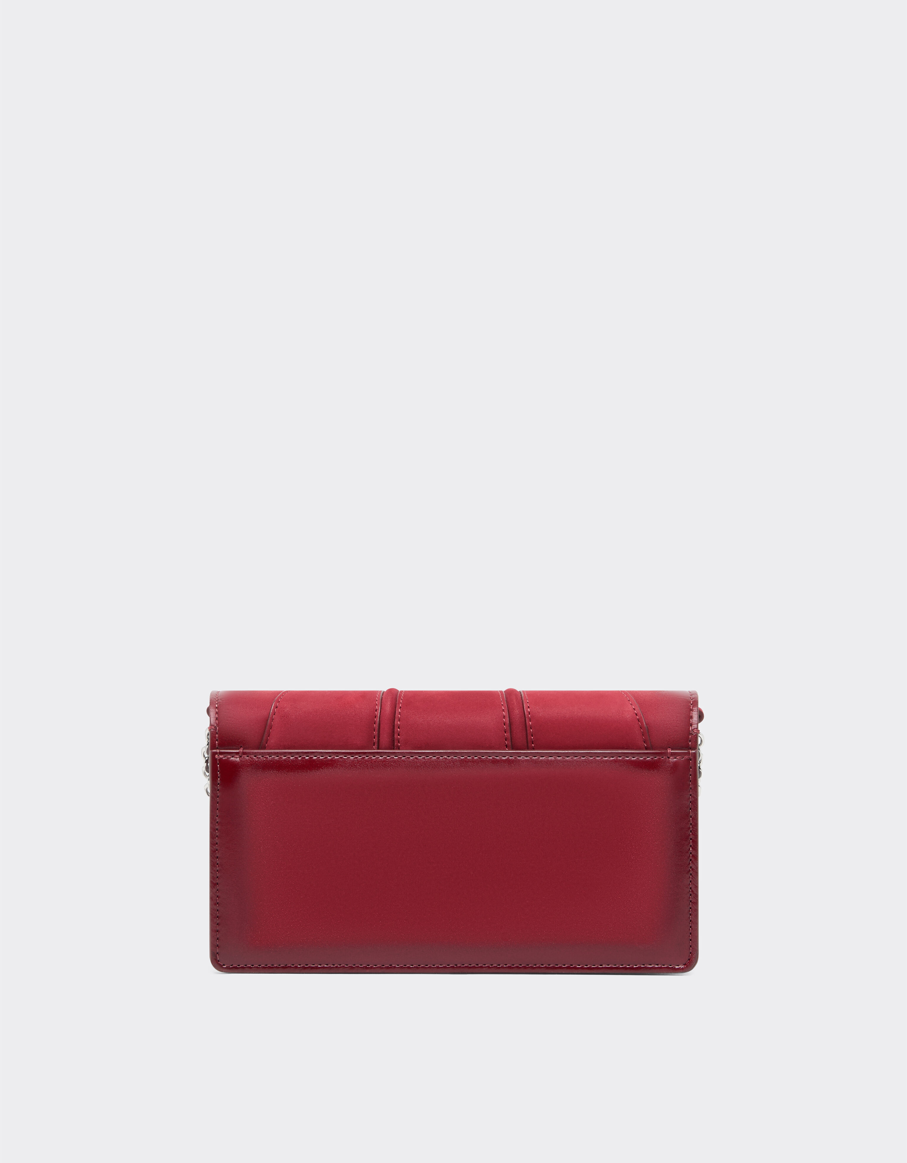 Ferrari GT wallet in shaded nubuck with chain shoulder strap Ferrari Ferrari GT wallet in shaded nubuck with chain shoulder strap Maison Red 50395f