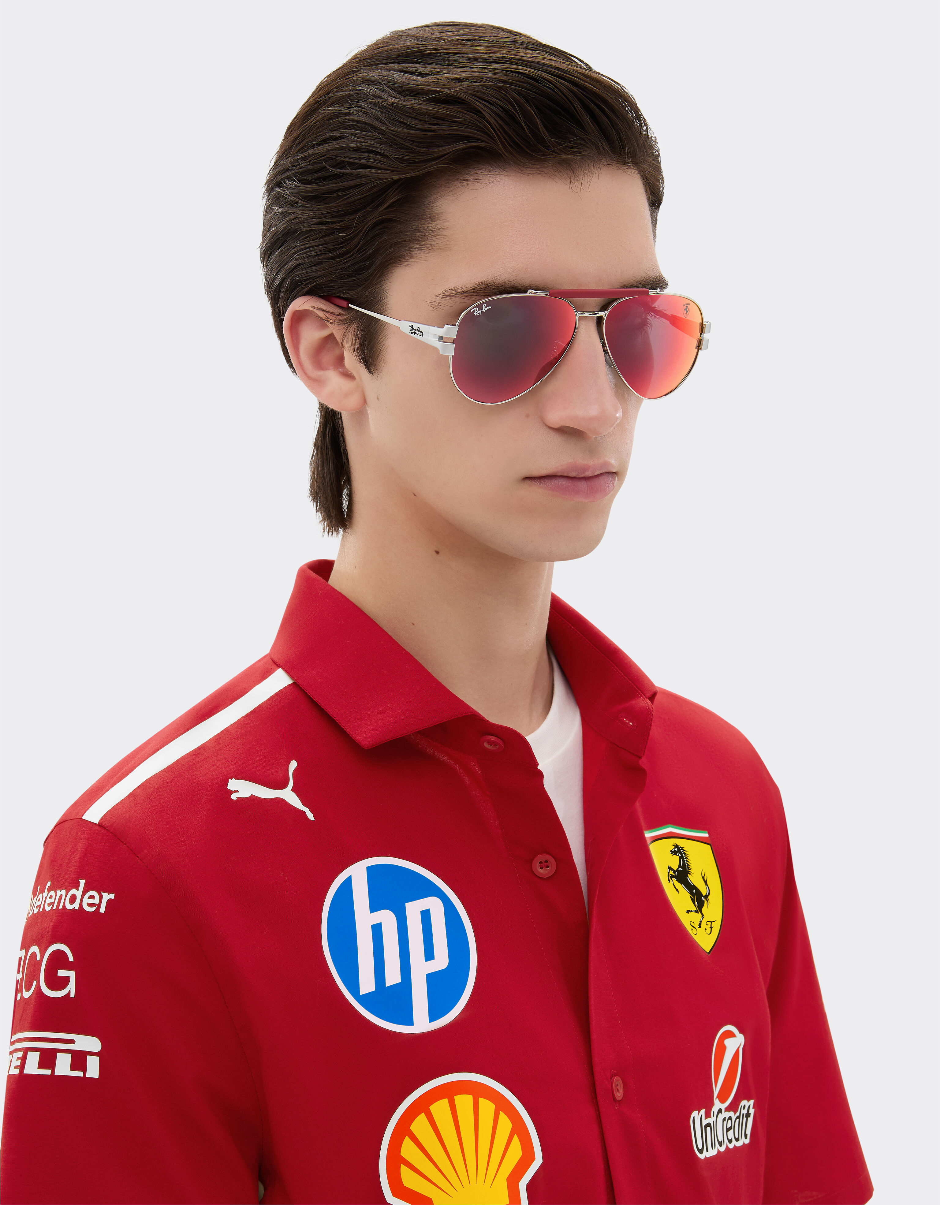 Ferrari Ray-Ban for Scuderia Ferrari RB3762M Hypercar 银色 LA017f