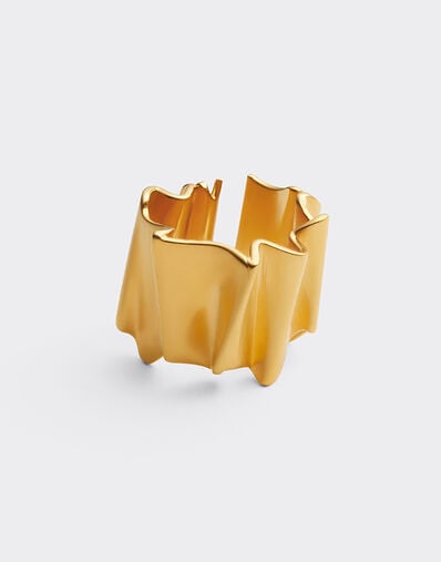 Ferrari 缎金饰面黄铜戒指 哑光金色 22073f