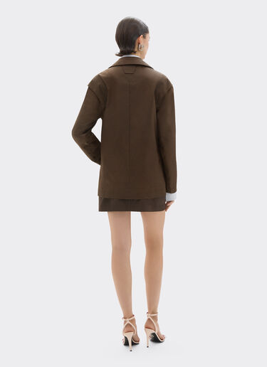 Ferrari Technical gabardine jacket with a vintage effect Khaki Green 49926f