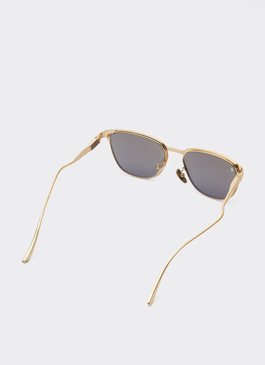 Ferrari Ferrari sunglasses in gold-colored metal with gold mirrored lenses Oro LA0LCf