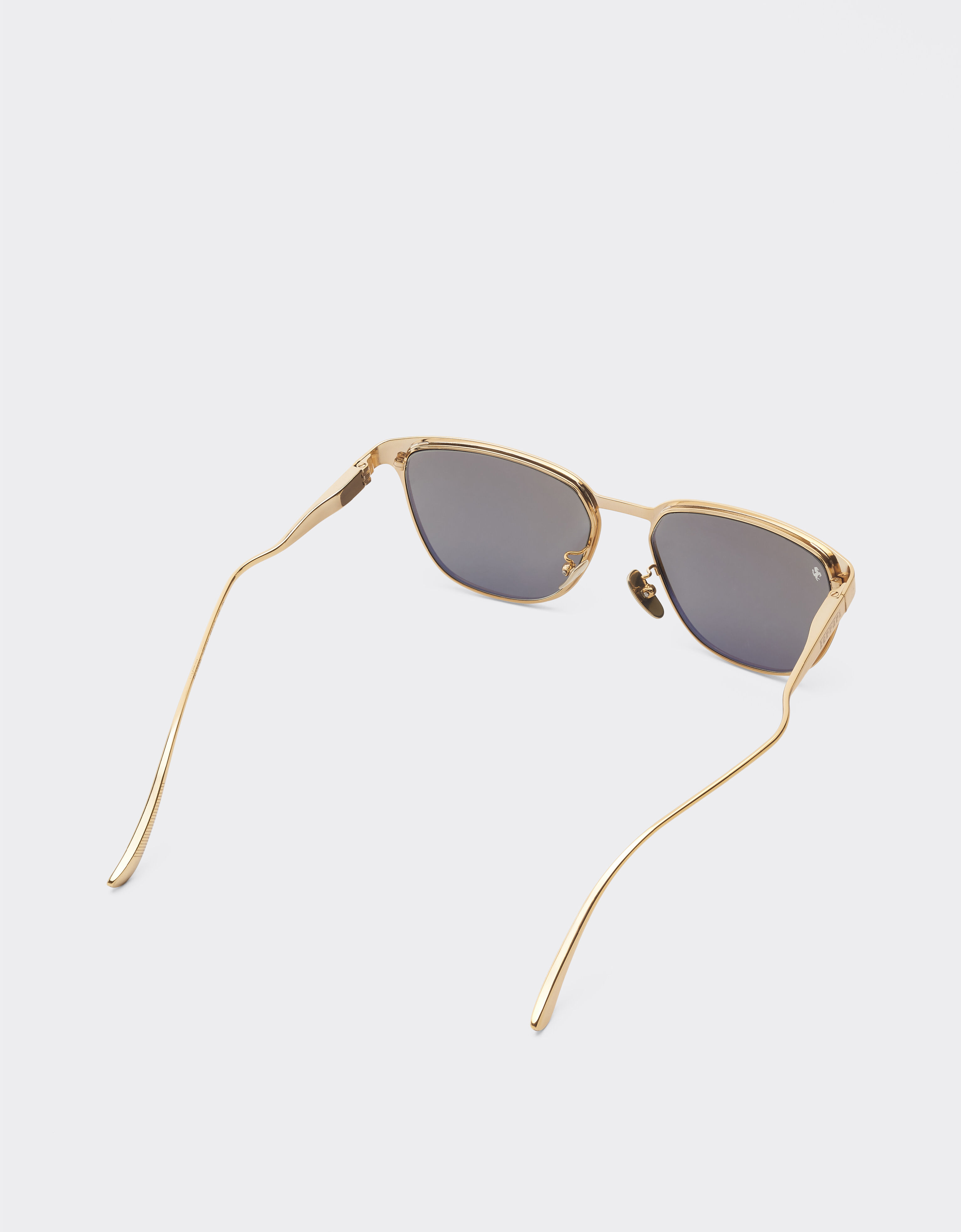 Ferrari Ferrari sunglasses in gold-colored metal with gold mirrored lenses Oro LA0LCf