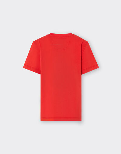 Ferrari Cotton T-shirt with Ferrari logo Rosso Corsa 20162fK