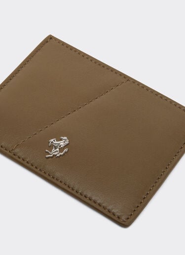 Ferrari 光面皮革卡夹 Khaki Green 50619f