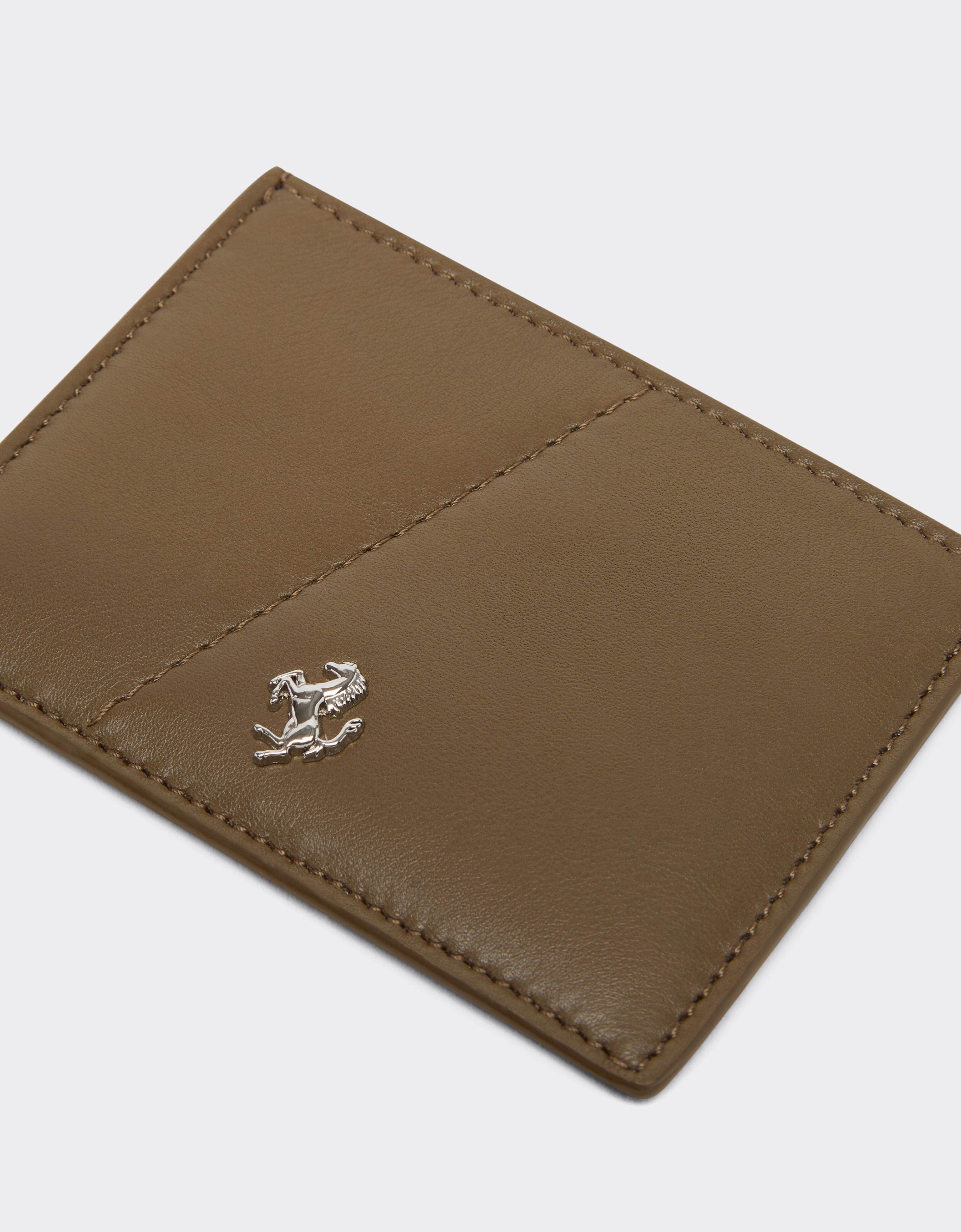 Ferrari 光面皮革卡夹 Khaki Green 50619f