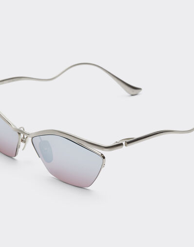 Ferrari Ferrari sunglasses in silver-coloredtitanium with dark purple mirrored lenses Silver LA0KUf