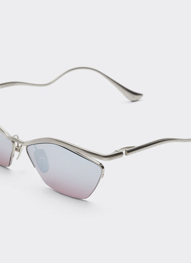 Ferrari Ferrari sunglasses in silver-coloredtitanium with dark purple mirrored lenses Silver LA0KUf