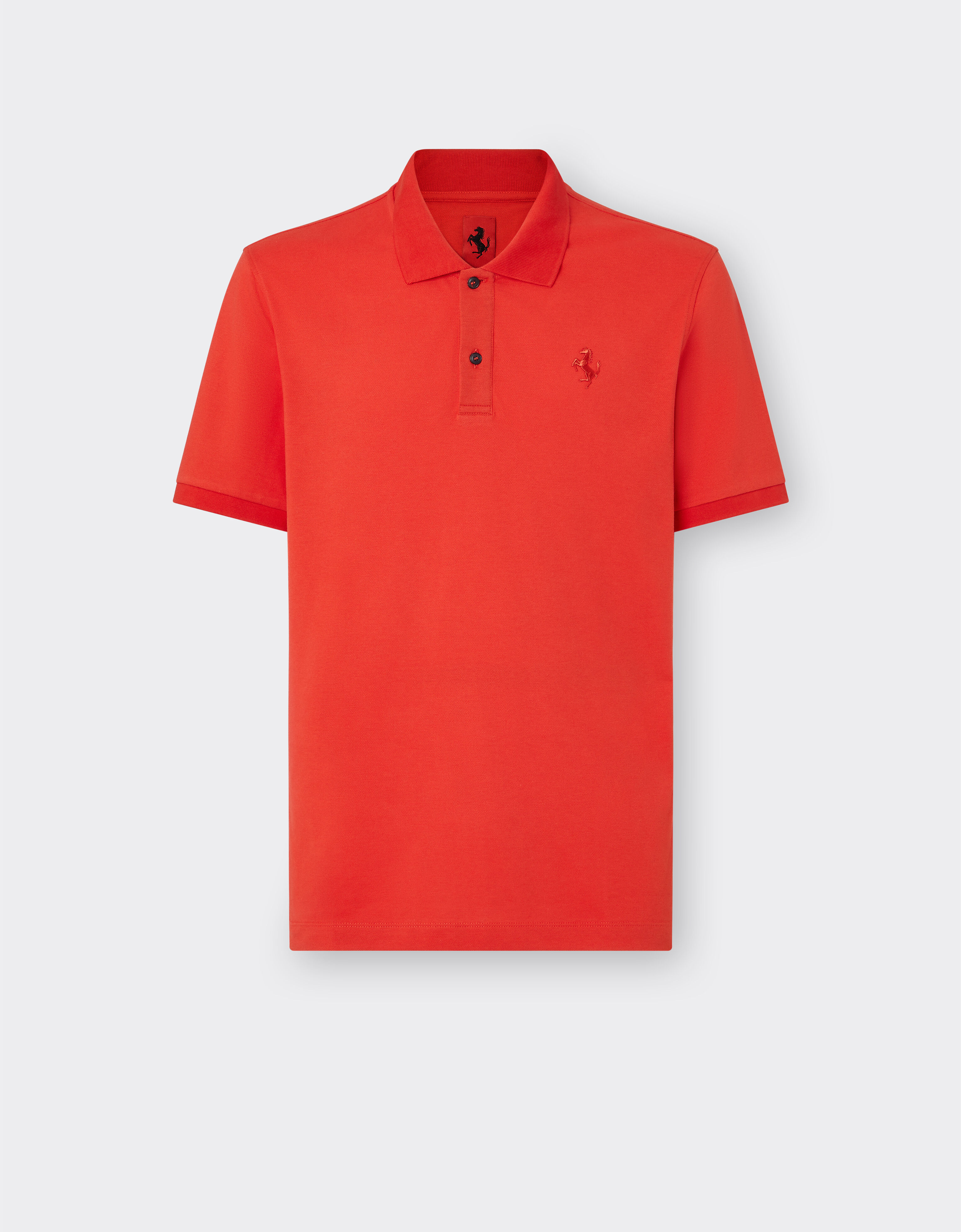 Ferrari 跃马有机棉质珠地 Polo 衫 Rosso Dino 红色 47822f