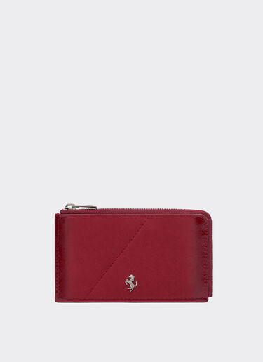 Wallet with zip in smooth leather and nubuck Ferrari Wallet with zip in smooth leather and nubuck Maison Red 50522f