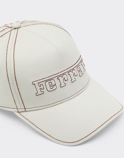 Ferrari Baseball cap with Ferrari logo Chalk 49116f