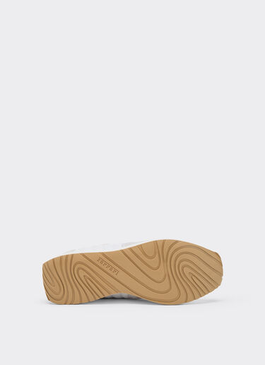 Ferrari Leather and suede running sneakers Optical White 50378f