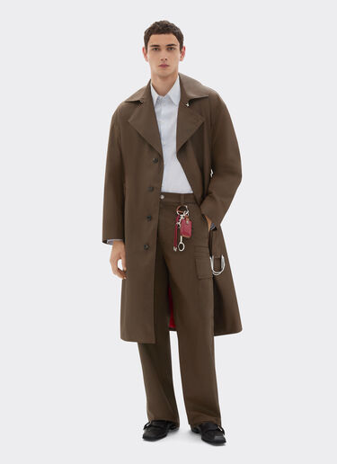 Cargo pants in vintage-effect technical gabardine Ferrari Cargo pants in vintage-effect technical gabardine Khaki Green 49922f