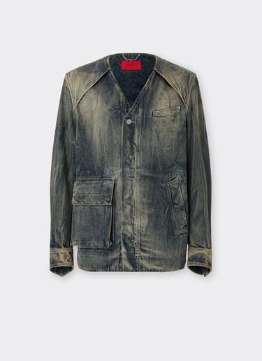 Ferrari 酸洗牛仔衬衫 Blu Denim 51184f