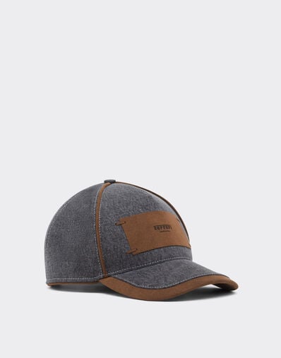 Ferrari Denim and Alcantara®baseball cap Granite Gray 50186f