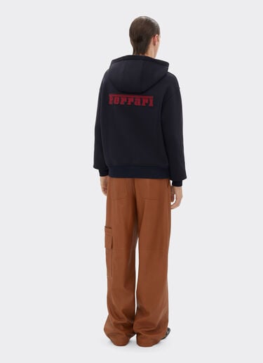Ferrari 棉混纺连帽运动衫 海军蓝 51021f