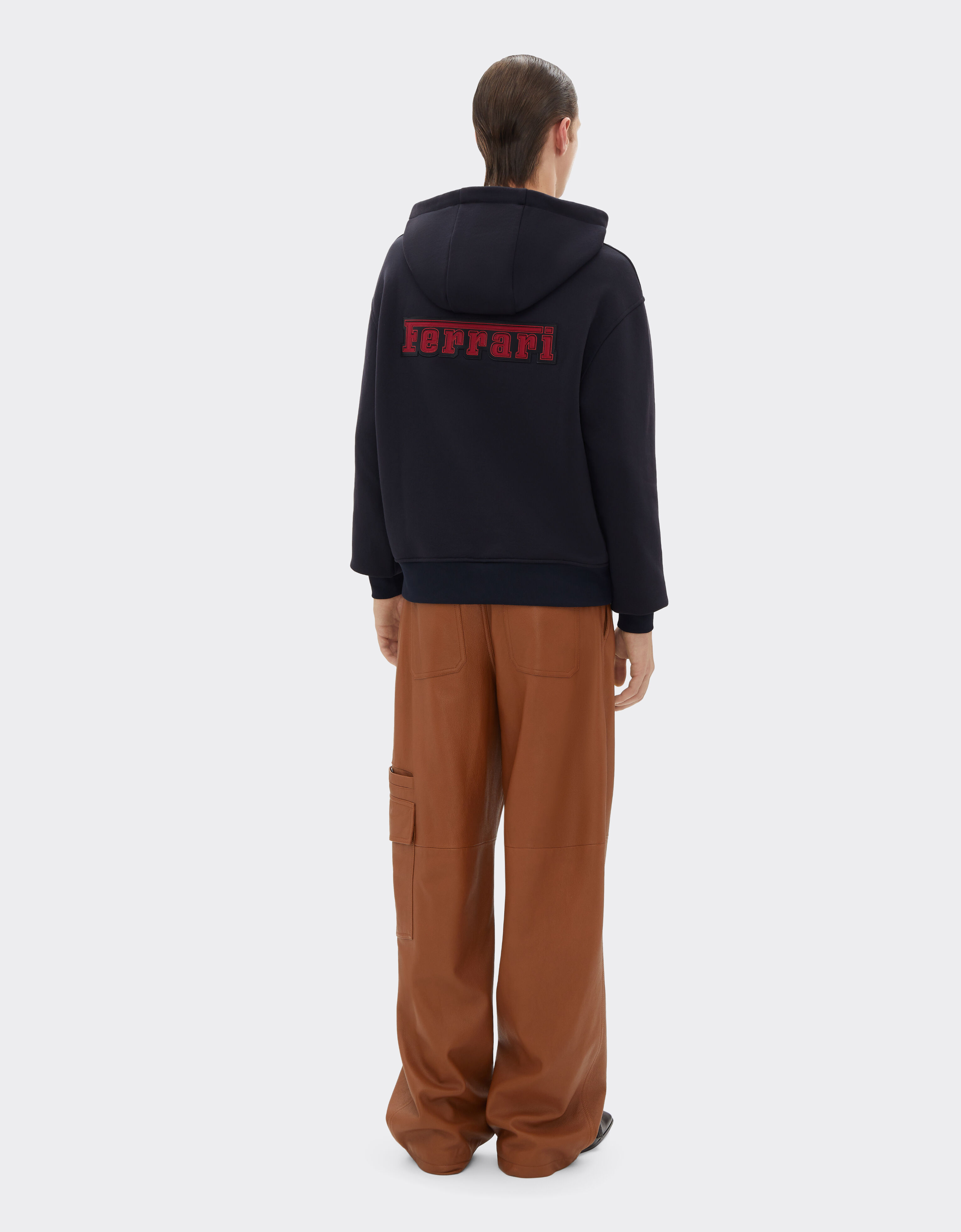 Ferrari 棉混纺连帽运动衫 海军蓝 51021f