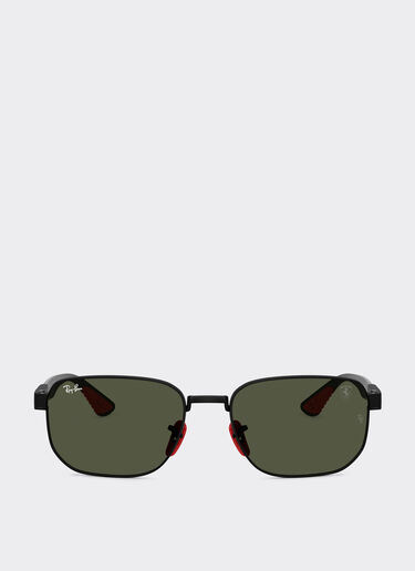 Ferrari Ray-Ban for Scuderia Ferrari RB8329M in matte black metal with green lenses Black Matt LA0JUf