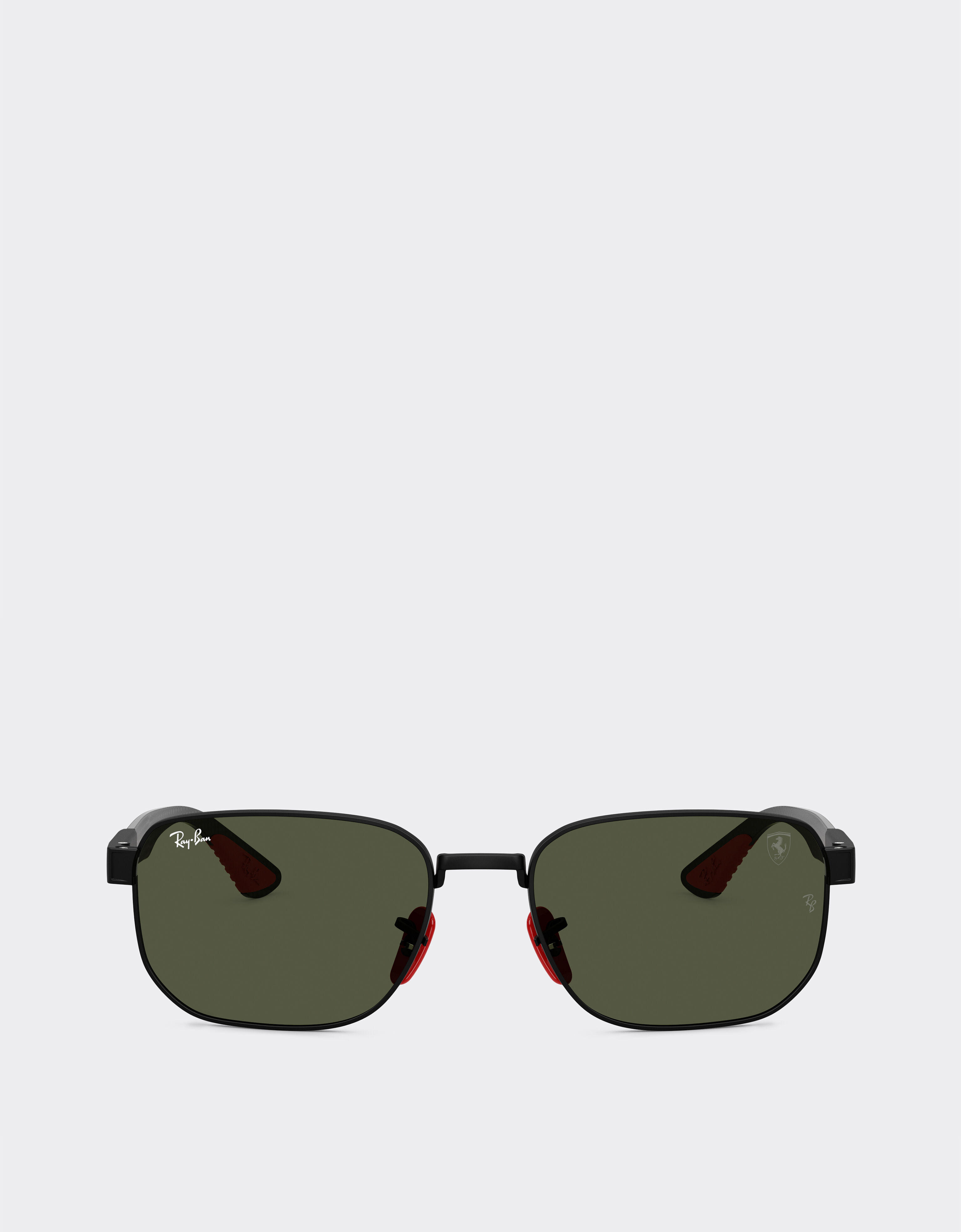 Ferrari Ray-Ban for Scuderia Ferrari RB8329M in matte black metal with green lenses Black Matt LA0JUf