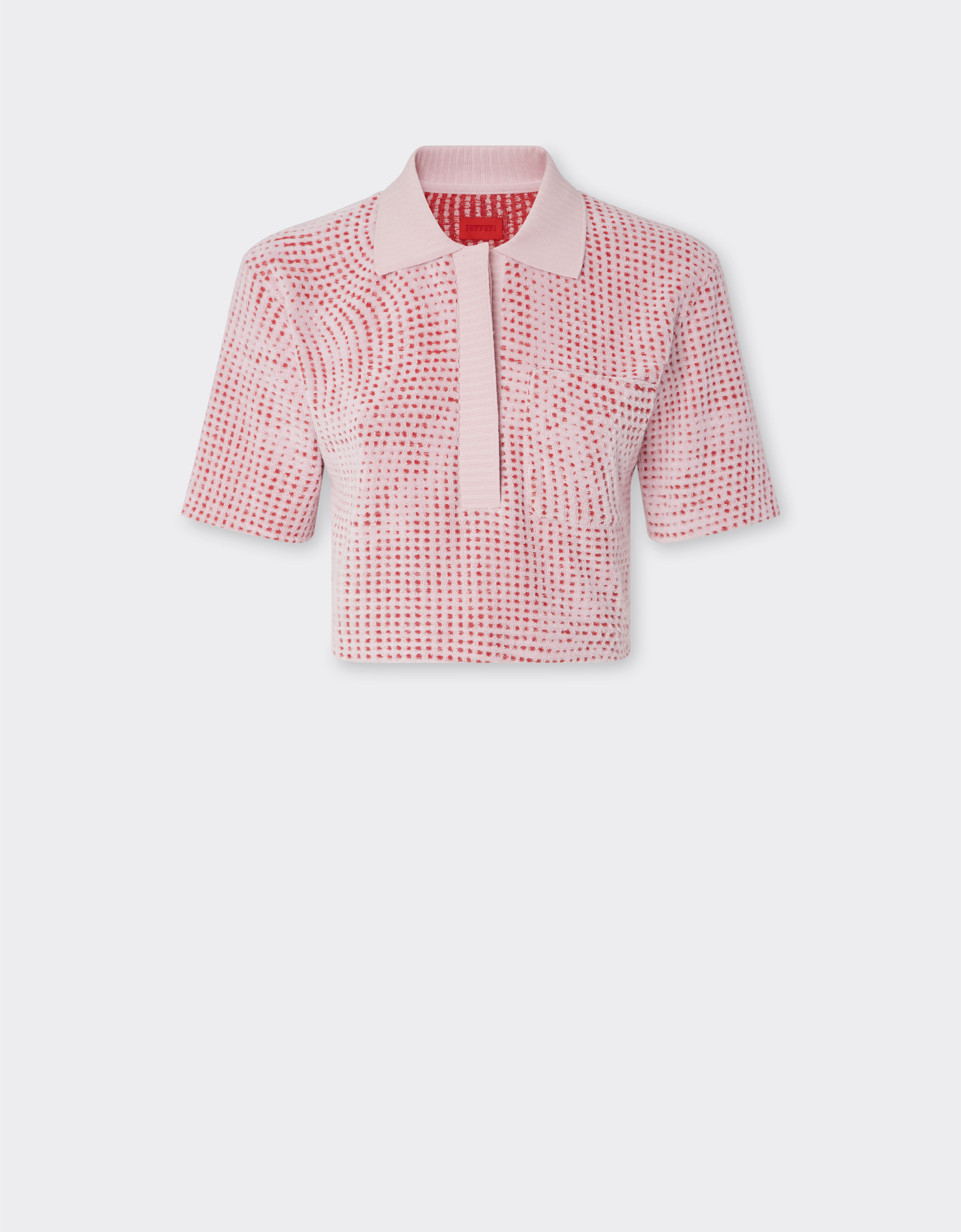 Ferrari Cavallino Dots 图案提花毛圈短款 Polo 衫 紫藤色 22485f