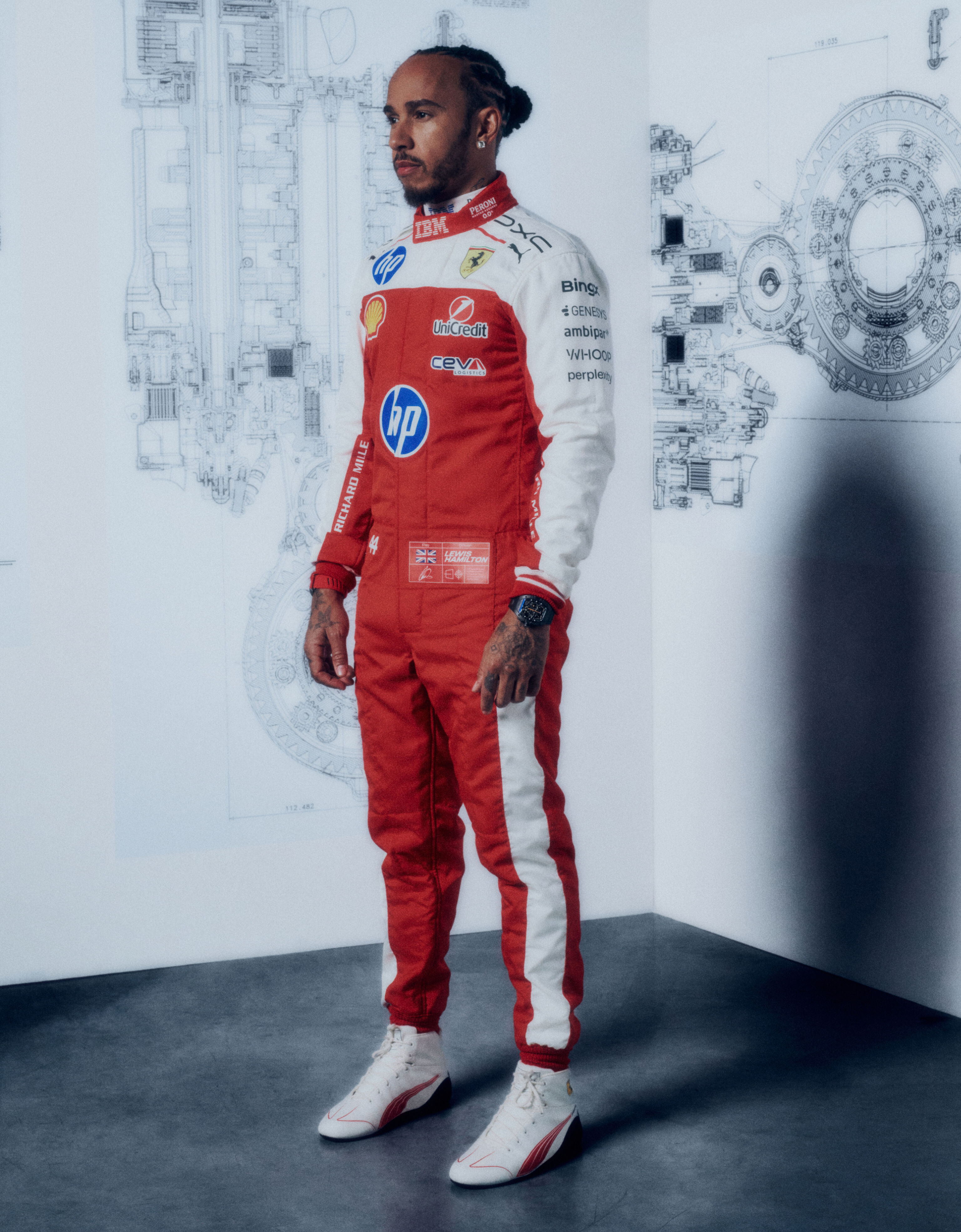 Ferrari Scuderia Ferrari Hamilton Replica racing suit for the 2026 Austin Grand Prix Racing Red LW0JU4119EXT0001f