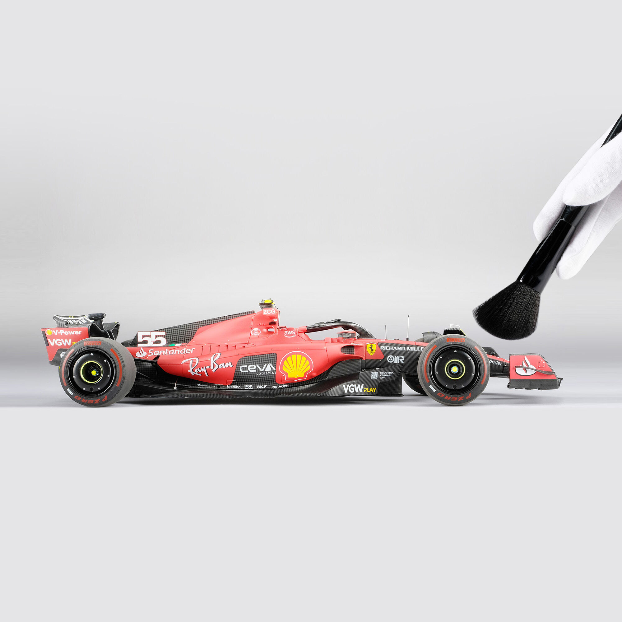 Ferrari 法拉利SF-23 - #55 Sainz 1:18模型车 红色 F1073f
