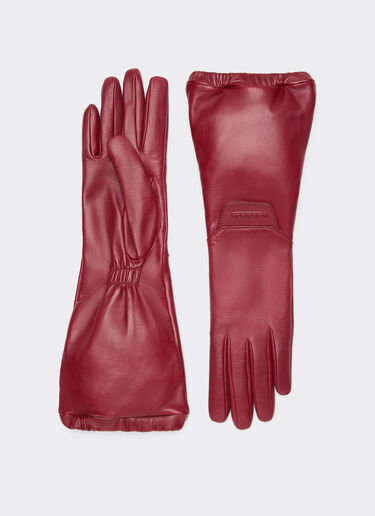 Ferrari Long Nappa leather driving gloves Cherry 22712f