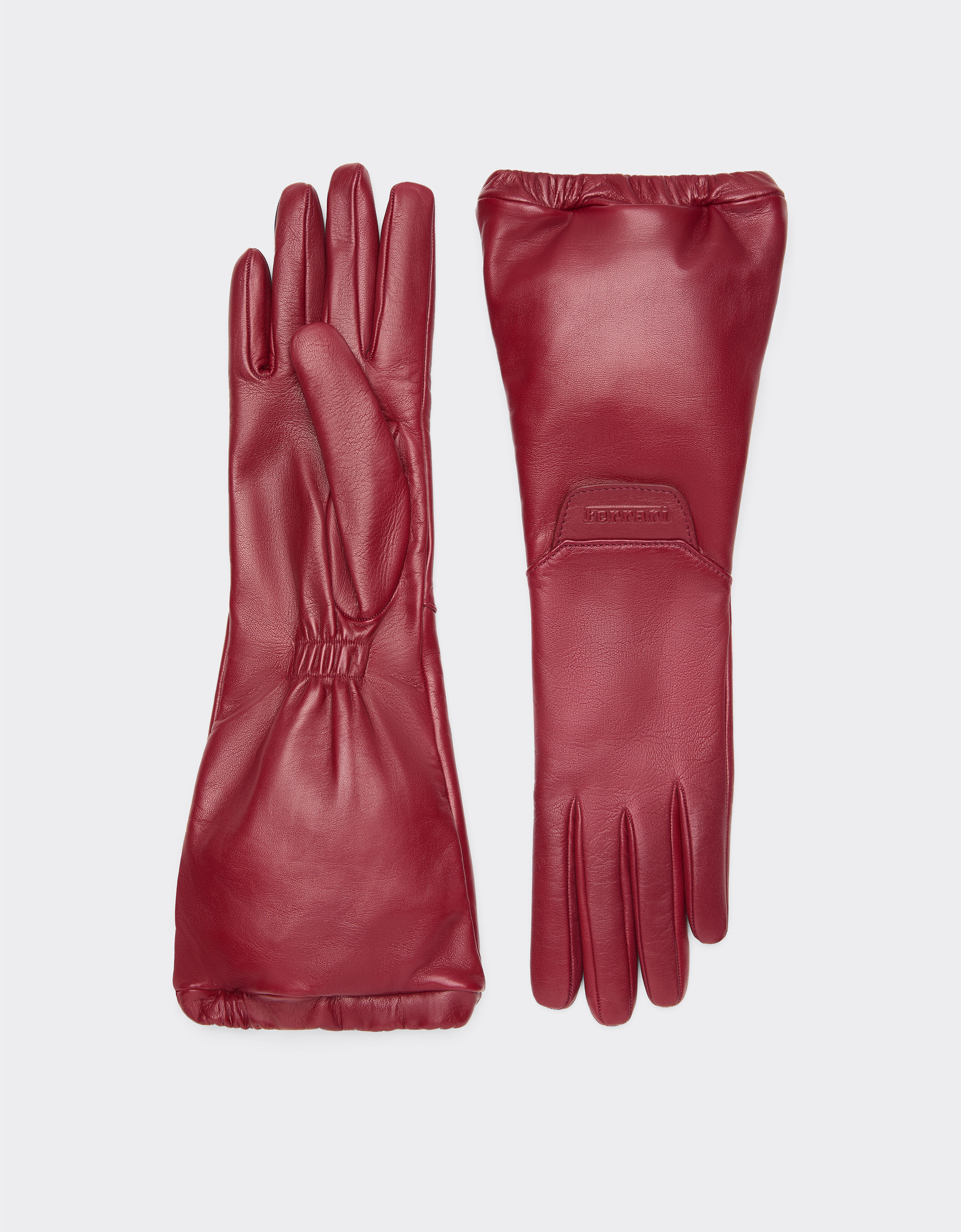 Ferrari Long Nappa leather driving gloves Cherry 22712f