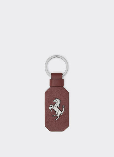 Ferrari Leather keychain with prancing horse Espresso 49222f