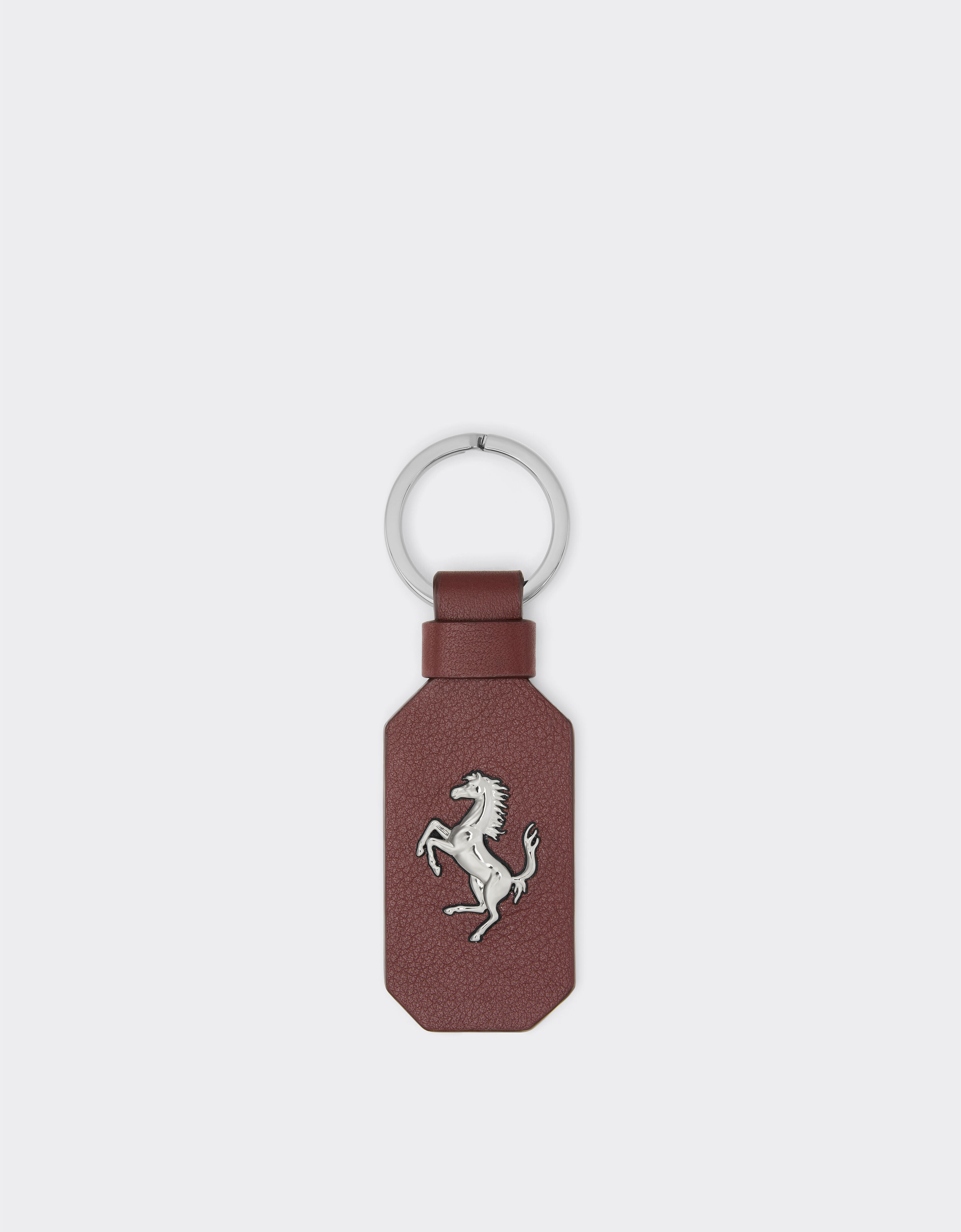 Ferrari Leather keychain with prancing horse Espresso 49222f
