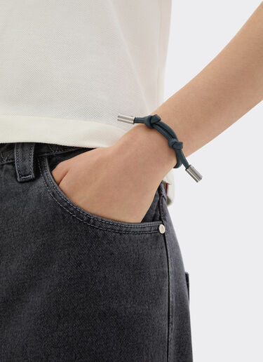 Tubular leather bracelet with engraved Prancing Horse Ferrari Tubular leather bracelet with engraved Prancing Horse Ultramarine 50009f