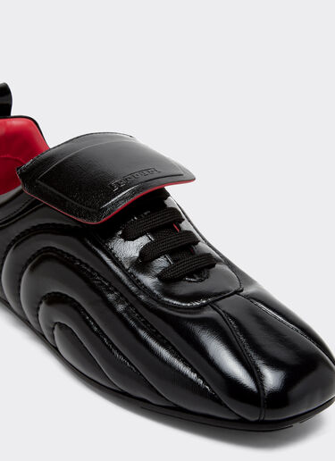 Ferrari 湿水效果皮革跑步运动鞋 黑色 49403f