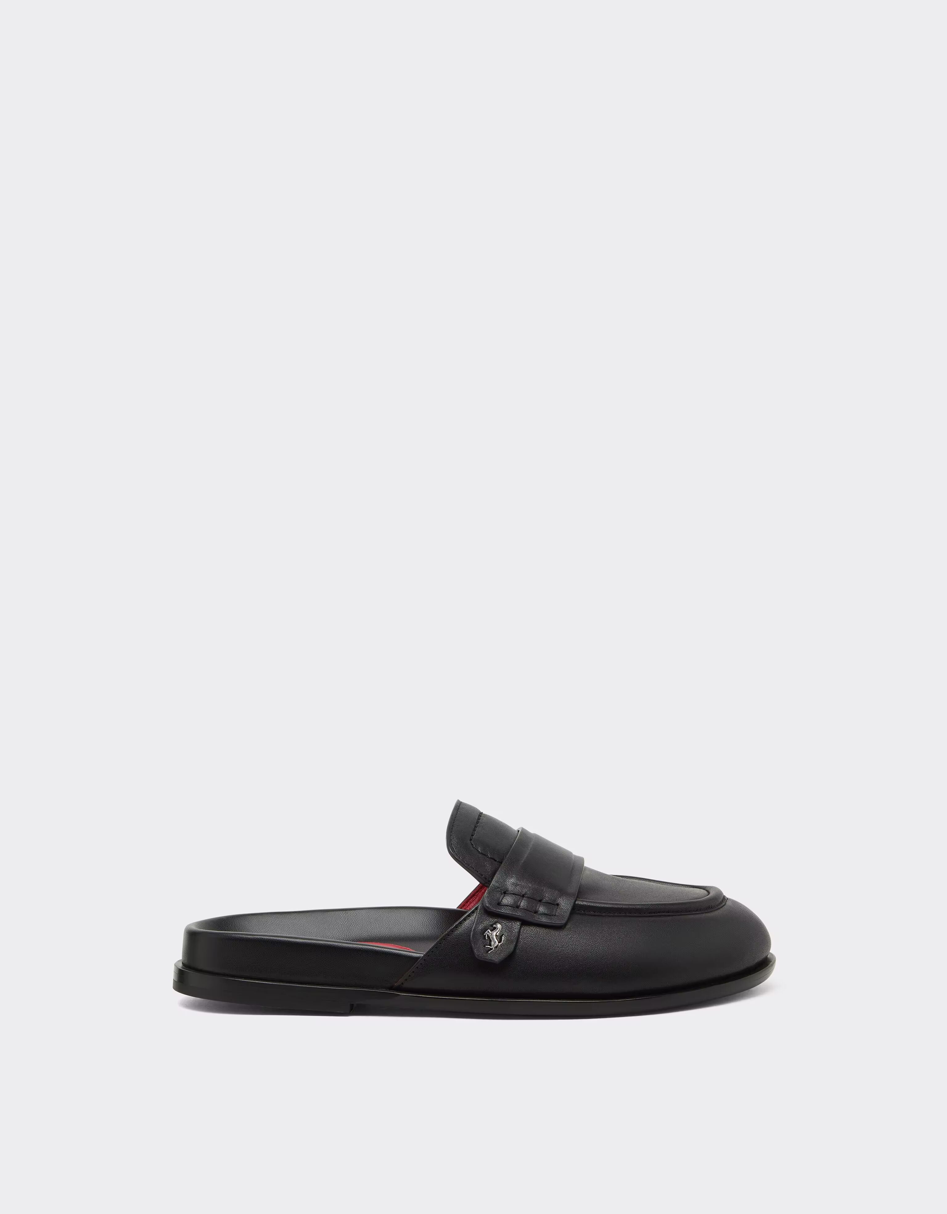 Sabot in Pelle con Cavallino Rampante Ferrari Sabot in Pelle con Cavallino Rampante Black CSMML0001XL00018f