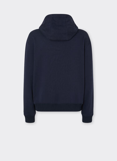 Ferrari Cotton and cashmere hoodie Ultramarine 49940f