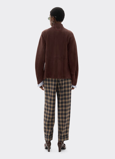 Shearling caban with 7X7 check pattern Ferrari Shearling caban with 7X7 check pattern Espresso 22582f