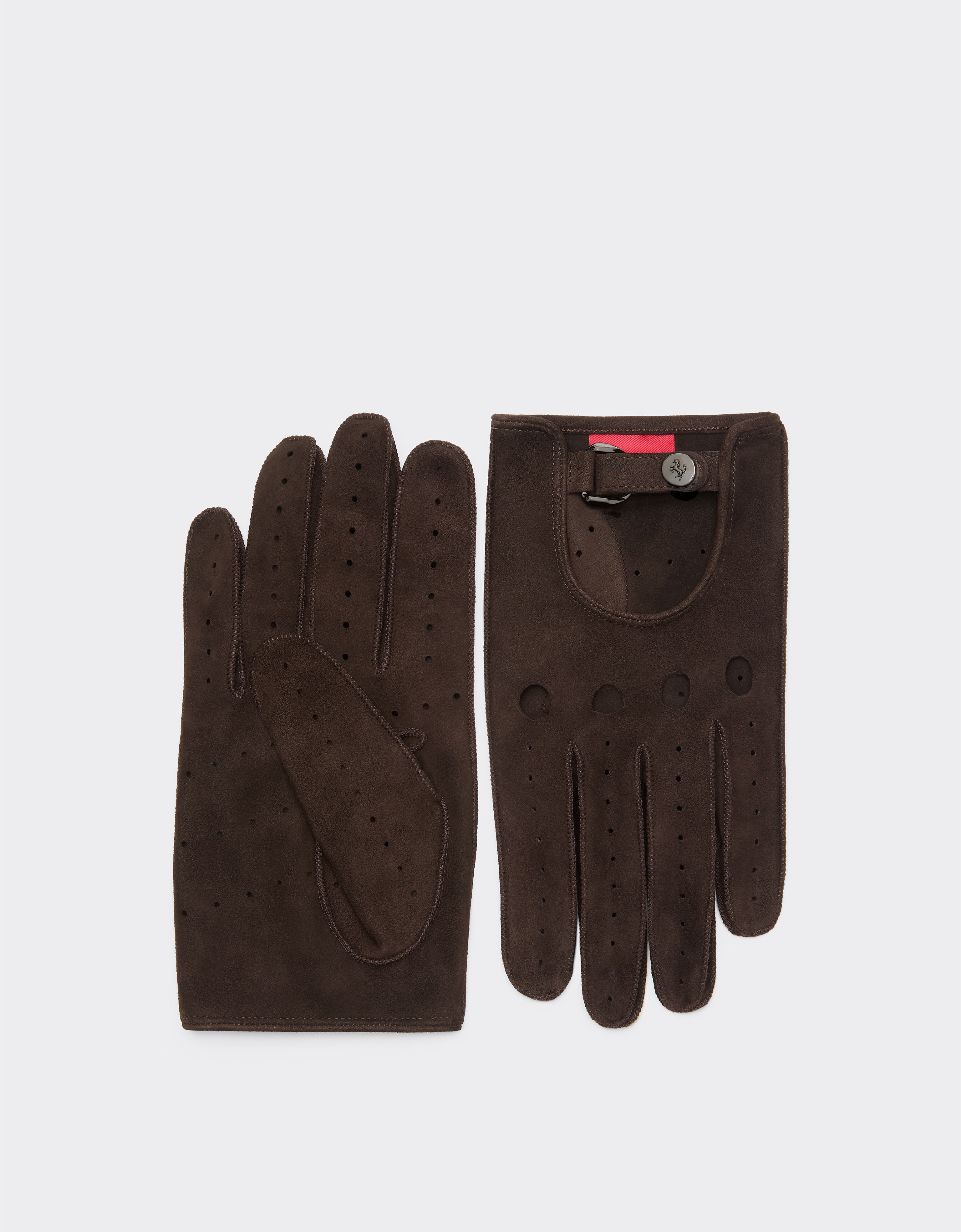 Ferrari Suede leather driving gloves Espresso 22709f