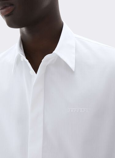 Cotton Poplin Shirt with Embroidery Ferrari Cotton Poplin Shirt with Embroidery Bianco CWMSH0021WCO0035f