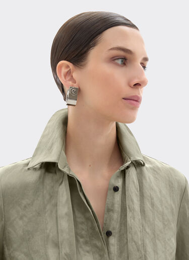 条纹图案提花连衣裙 Ferrari 条纹图案提花连衣裙 Khaki Green 50353f