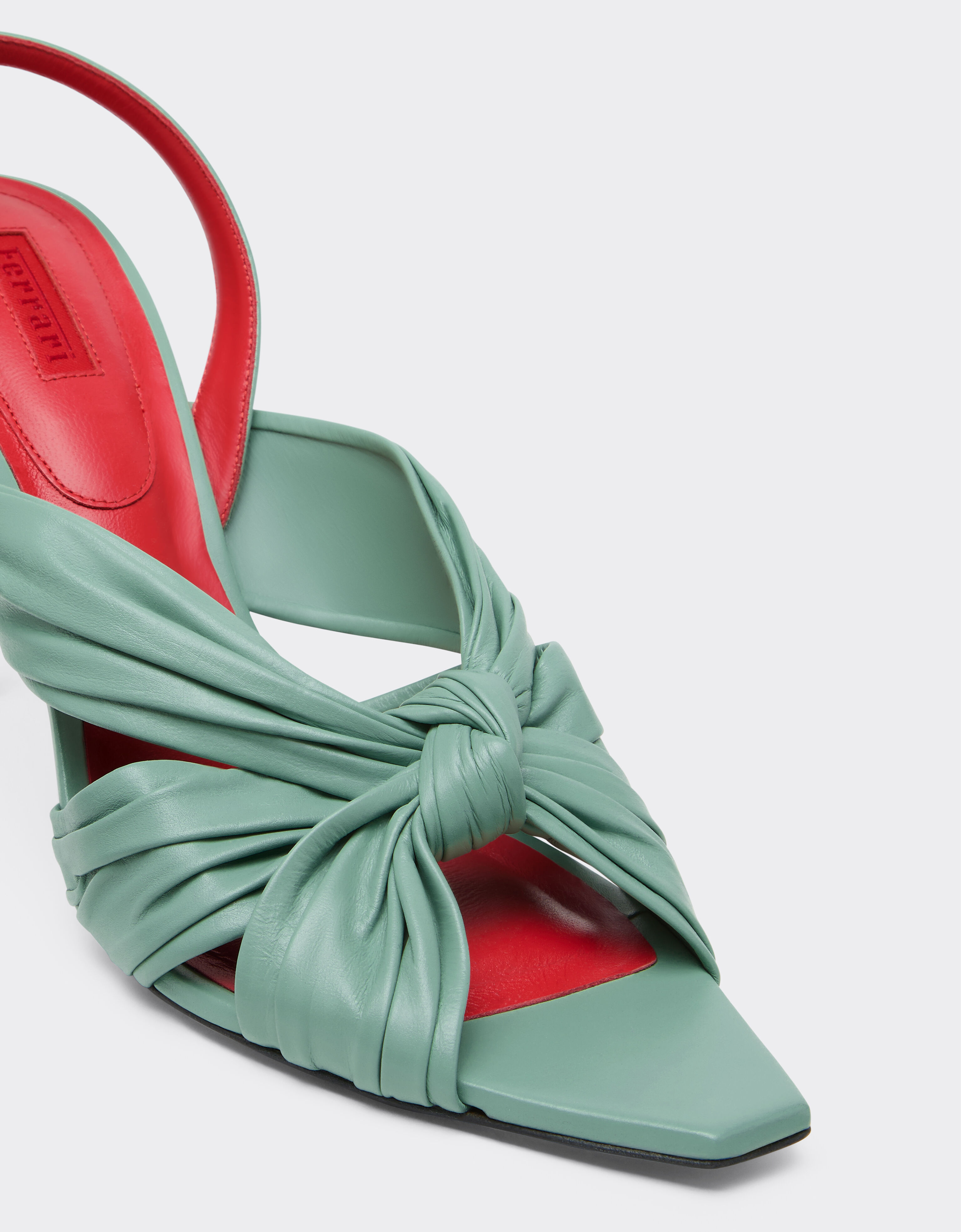 Ferrari 皮革后系带凉鞋 Granite Green 50779f