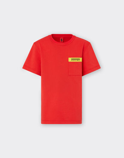 Ferrari Cotton T-shirt with Ferrari logo Rosso Corsa 红色 20162fK