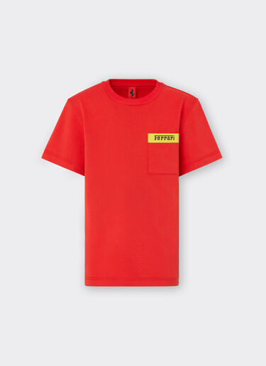 Ferrari Cotton T-shirt with Ferrari logo Rosso Corsa 红色 20162fK