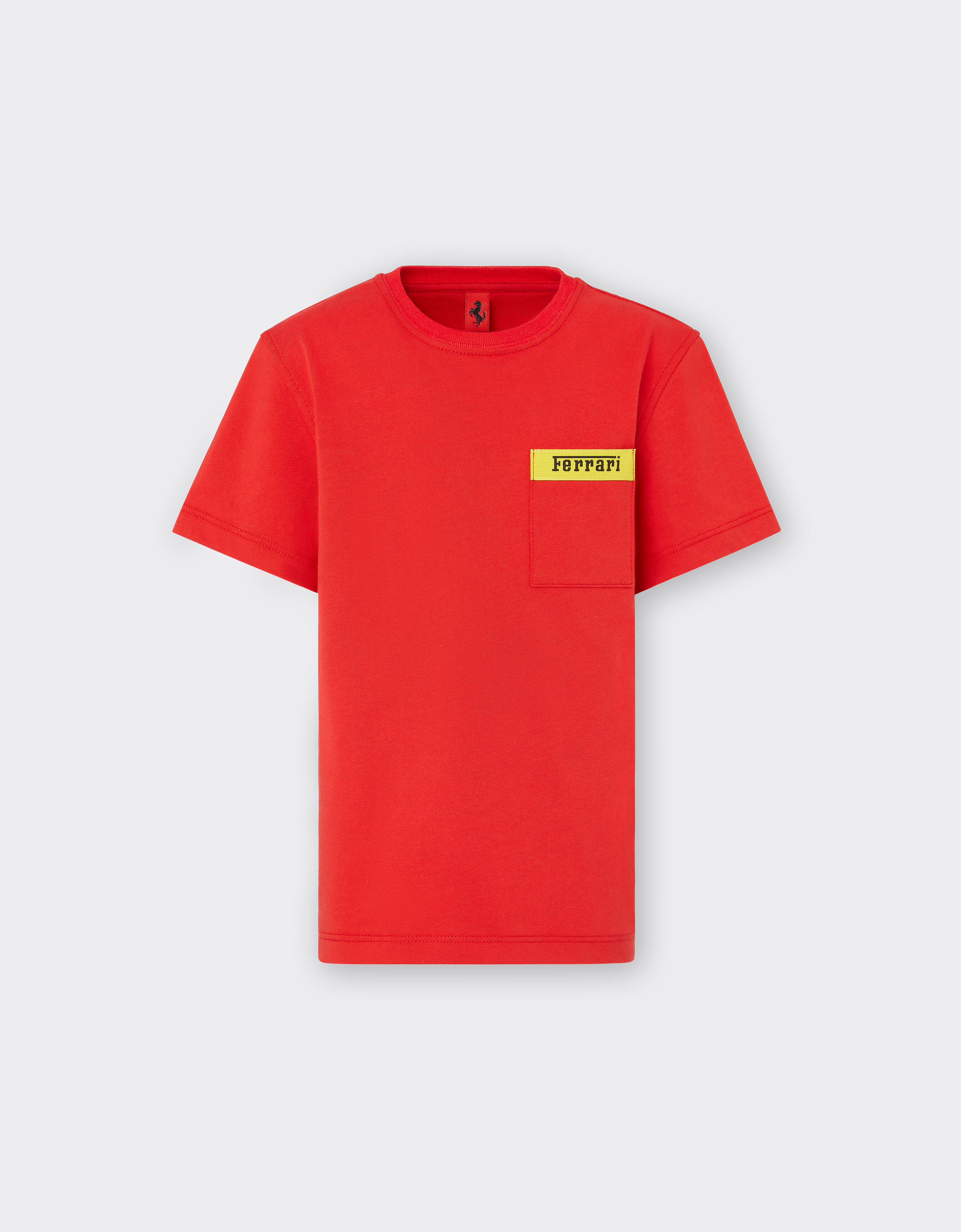 Ferrari Cotton T-shirt with Ferrari logo Rosso Corsa 红色 20162fK