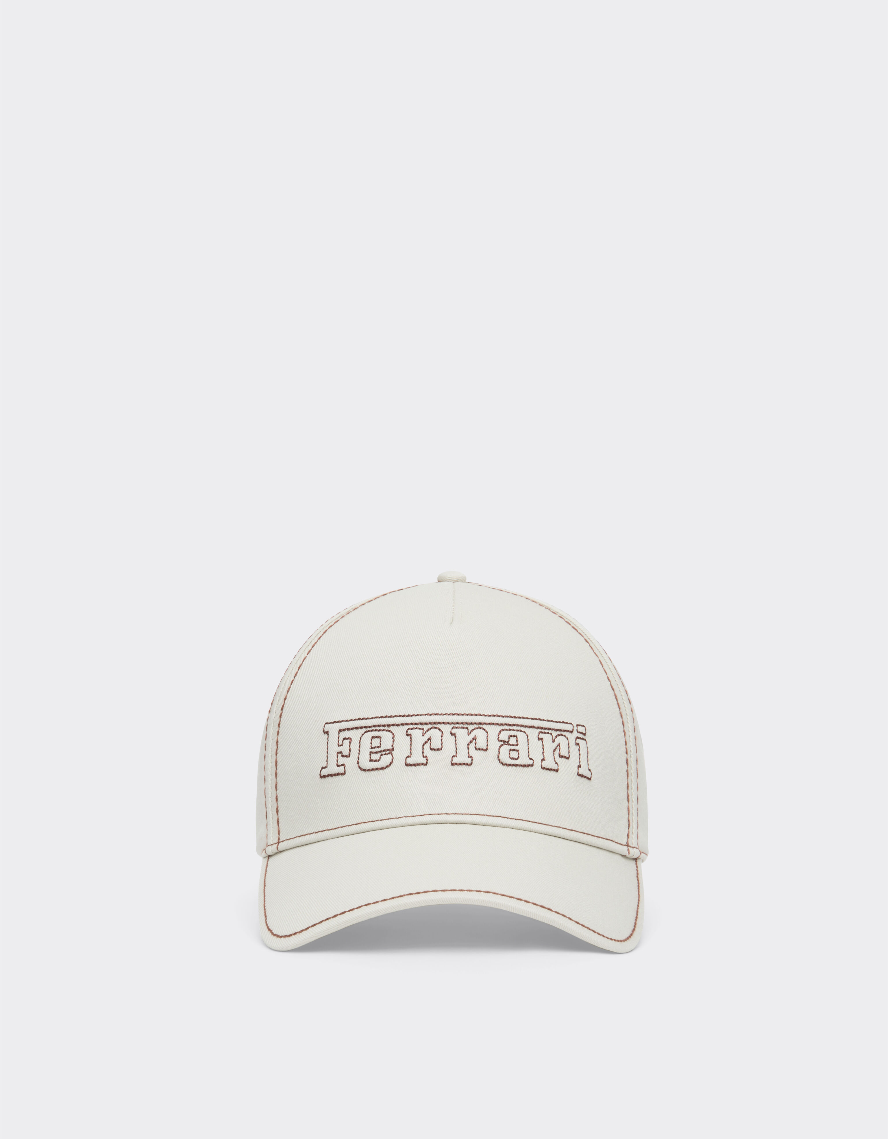 Ferrari Baseball cap with Ferrari logo Chalk 49116f